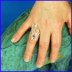 Handmade silver ring. Designer and handcrafted jewellery.