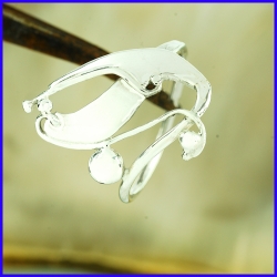 Handmade silver ring. Designer and handcrafted jewellery. Limited to 8 pieces.