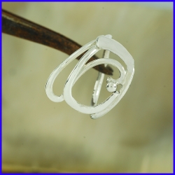 Bague végétale argent fait main créateur et artisanal 8 exemplaires.