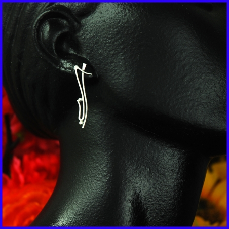 Silver earrings. Designer and handmade jewel. Limited to 8 pieces.