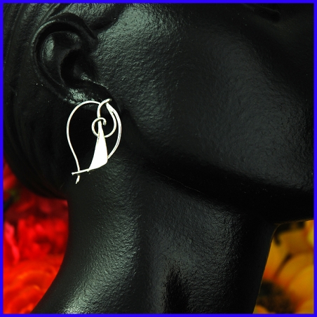 Silver earrings. Designer and handmade jewel. Limited to 8 pieces.