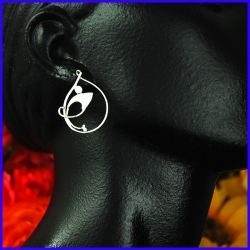 Silver earrings. Designer and handmade jewel. Limited to 8 pieces.