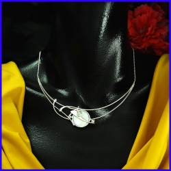 Silver necklace. Designer and handmade jewel. Limited to 8 pieces.