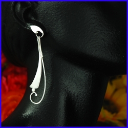 Silver pendant earrings Designer and handmade jewel Limited to 8 pieces