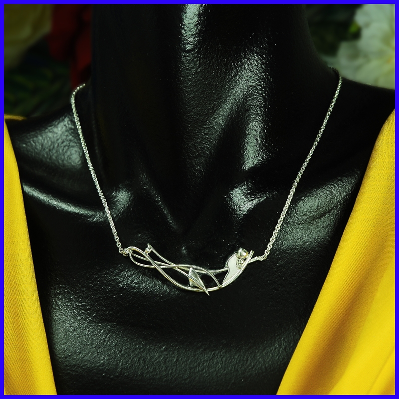 Silver necklace. Designer and handmade jewel. Limited to 8 pieces.