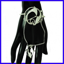 Witch bracelet in solid silver handmade. Designer and handmade jewel