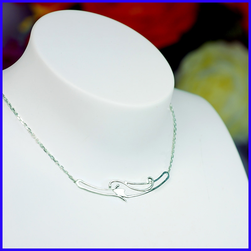 Silver necklace. Designer and handmade jewel. Limited to 8 pieces.