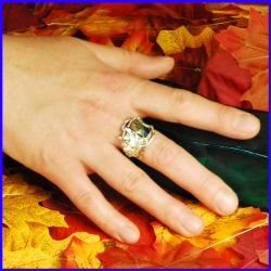 Bague en argent fait main Bijou de créateur et artisanale Pièce unique