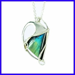 Pendentif argent et spectrolite créateur et artisanale Pièce unique.