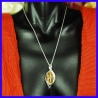 Pendentif argent et ambre bijou de créateur et artisanale pièce unique