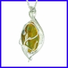 Pendentif argent et ambre bijou de créateur et artisanale pièce unique