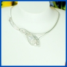 Collier argent et pierre de lune arc en ciel créateur et artisanale