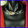 Collier argent et ambre. Bijou de créateur et artisanale. Pièce unique