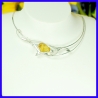 Collier argent et ambre. Bijou de créateur et artisanale. Pièce unique