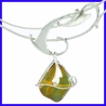 Collier argent et ambre Bijou de créateur et artisanale Pièce unique