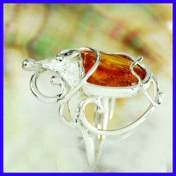 Bague en argent fait main Bijou de créateur et artisanale Pièce unique