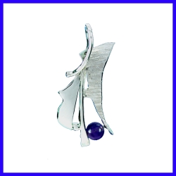 Silver pendant. Designer and handcrafted jewellery. Unique piece.