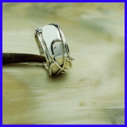 Silver ring for man or woman created by a solid silver jeweller.