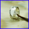 Silver ring for man or woman created by a solid silver jeweller.