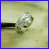 This medieval designer ring for men or women in silver created by a solid silver jewellery craftsman.