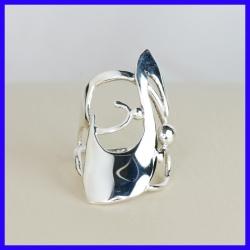 Silver and handmade ring. Jewel of a designer.