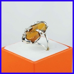 Solid silver ring and handmade with Jasper. Jewel for women.