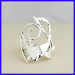 Silver and handmade ring. Jewel of a designer.