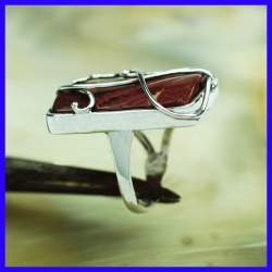 Silver ring created by a solid silver jeweler. This original jewel is limited to 8 pieces.