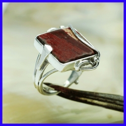 Silver ring created by a solid silver jeweler. This original jewel is limited to 8 pieces.