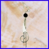 Silver earrings with Onyx pearls.