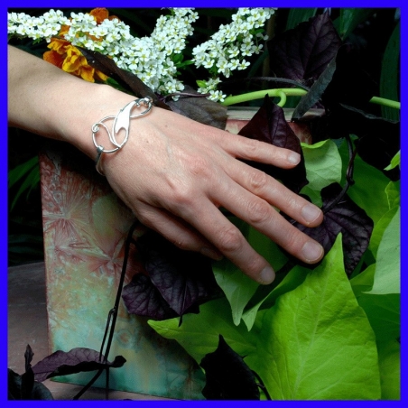 Silver bracelet, handmade. Jewel of creator and artisanal.