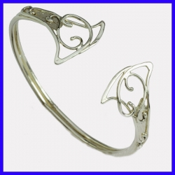 Silver bracelet, handmade. Jewel of creator and artisanal.