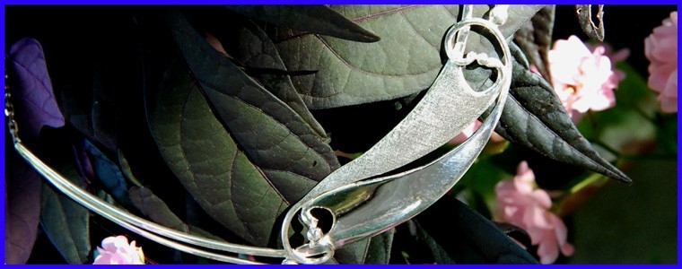 Silver and handmade necklace. Jewel of a designer.
